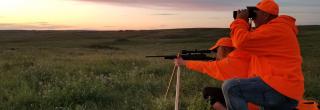 Father and daughter deer hunting