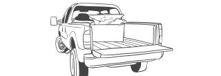 Drawing of walleye in a chest freezer in the back of a truck