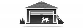 Drawing of a lynx in a garage