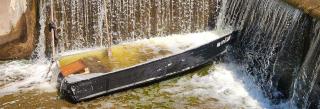 Boat in spillway