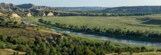 Little Missouri River in the badlands
