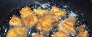 Fried fish in pan