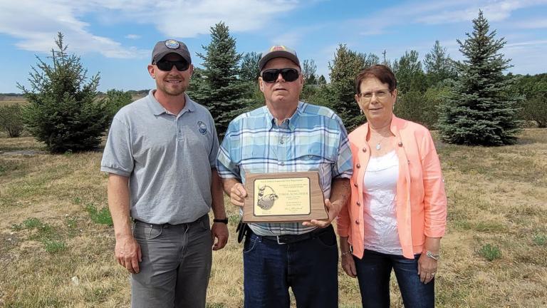 Bill Haase (left), Virgil Schlosser (center), Carol Schlosser (right)