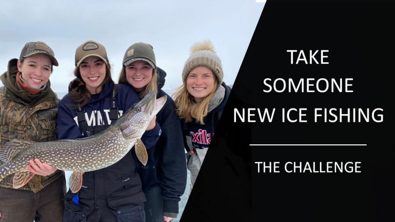 Women with northern pike they caught ice fishing