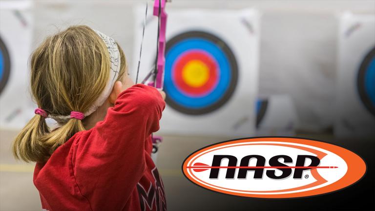 Child participating in NASP tournament