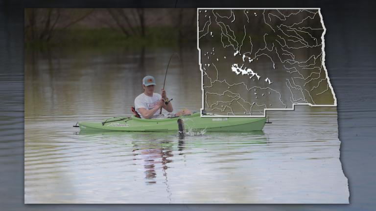 Person fishing from kayak