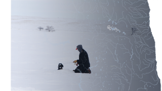 Person Ice Fishing