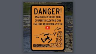 Dam sign