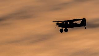 Small plane flying