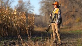 Jackie by corn field hunting