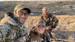 Hunters taking selfie