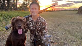 Finley and Cayla dove hunting